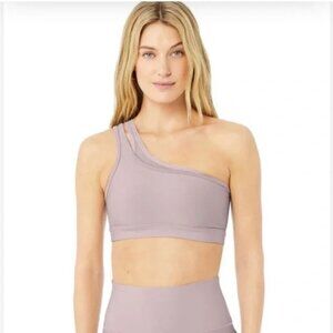 Alo Yoga Airlift Excite Bra One Shoulder Lavender Dusk (S)